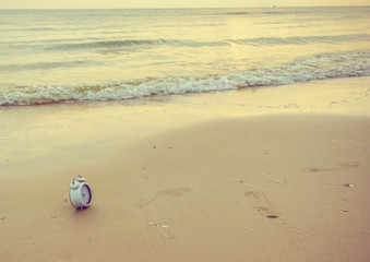 Obraz premium image of sea and clock