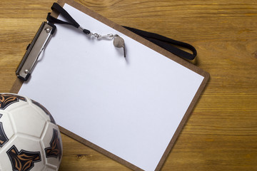 Whistle and paper for sports tactics