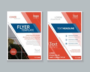  two page brochure, flyer ,report Layout design template, and cover design for business