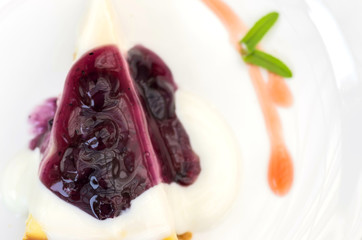 Cheesecake on a plate