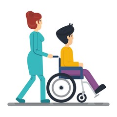 health care man in wheelchair