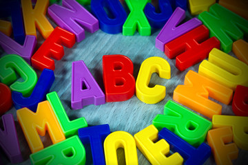 Obraz premium ABC - Colorful Magnetic Letters