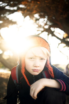 Portrait of thoughtful boy