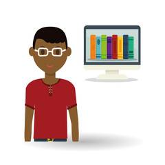 Education design. University icon. Colorfull and isolated illustration, people avatar