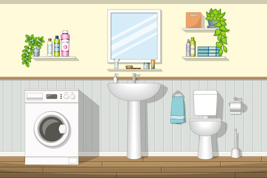 Illustration of a bathroom