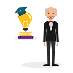 Education design. University icon. Colorfull and isolated illust