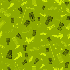 Retro Seamless Pattern. Vintage set