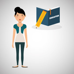 Education design. University icon. Colorfull and isolated illust