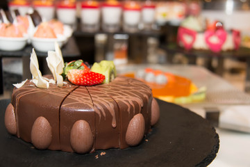 Triple layer chocolate cake