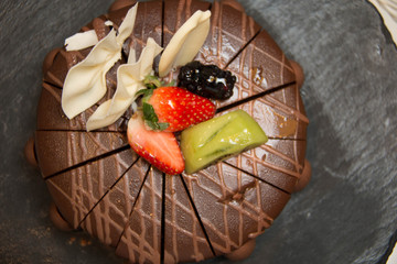 Triple layer chocolate cake