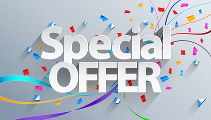 Special offer text on white background