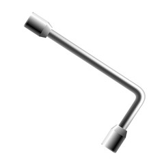 Socket wrench. Illustration of realistic socket wrench on a whit