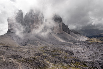 Alpine landscape in the Dolomites, Italy, Europe