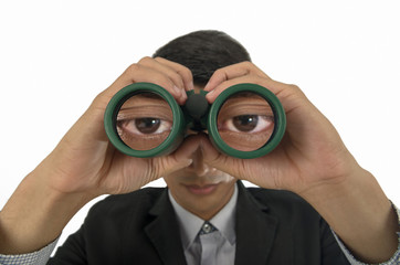Fototapeta na wymiar Businessman with binoculars