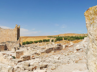 Dougga, Roman Ruins. Unesco World Heritage Site in Tunisia.