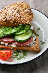 breakfast sandwich with sausage