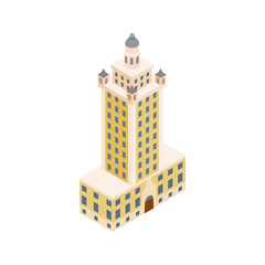 Fototapeta premium Freedom tower in Miami icon, isometric 3d style