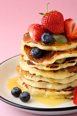 pancakes with berries for breakfast