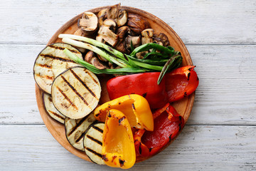 roasted summer vegetables on plate
