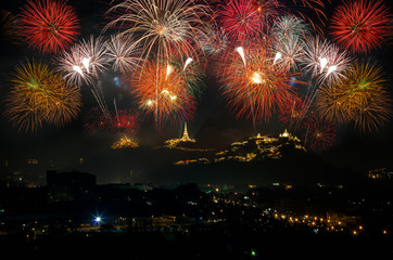 Firework Nakhon Khiri Historical Park.