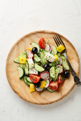 healthy salad on plate