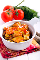Courgette, carrot casserole