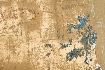 Papier Peint photo autocollant Vieux mur texturé sale Fragment de mur avec des rayures et des fissures