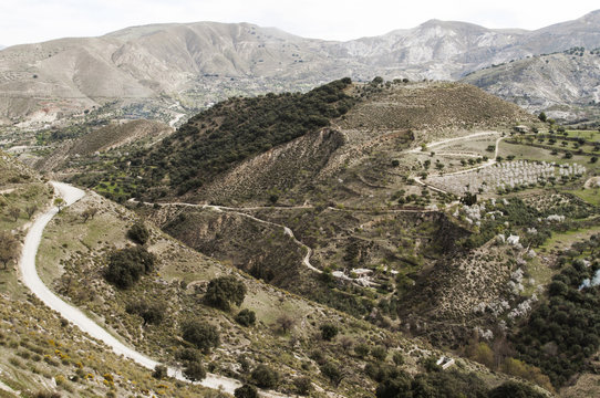 High angle view of mountains