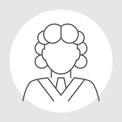 Judge avatar line icon