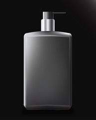 Realistic black bottle cosmetic for cream