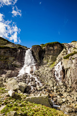 Slovakian Tatry Skok waterfall landscape © sitriel