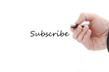 Subscribe text concept