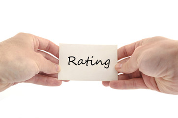 Ratings text concept