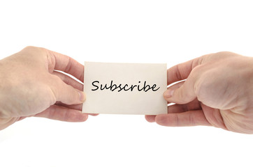 Subscribe text concept