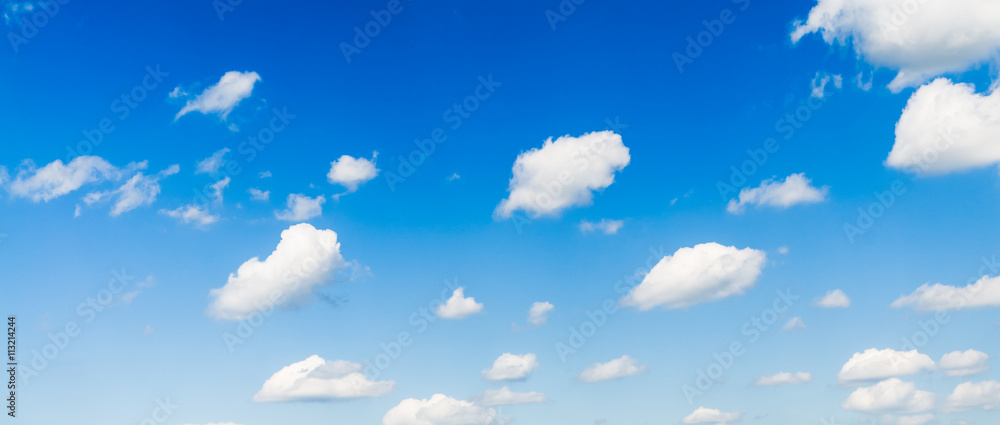 Wall mural blue sky with cloud closeup