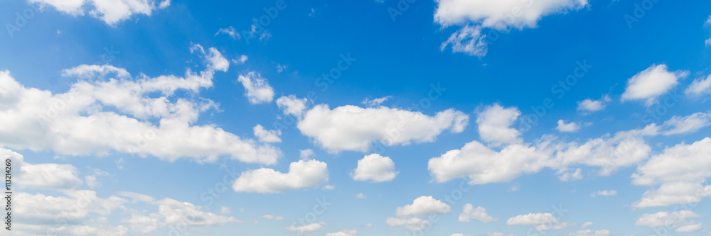 Wall mural blue sky with cloud closeup