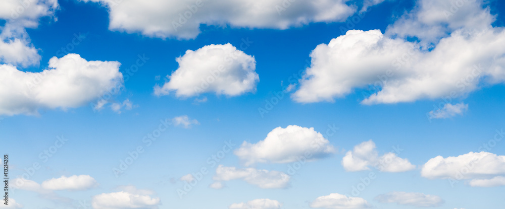 Wall mural blue sky with cloud closeup