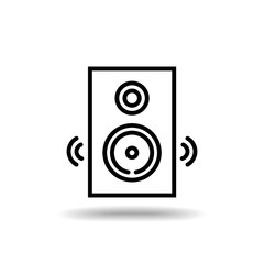 Speakers flat icon isolate on white background vector illustration eps 10
