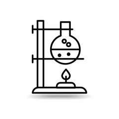  chemistry laboratory flat icon isolate on white background vector illustration eps 10