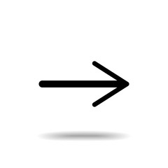 Arrow pointing to right flat icon isolate on white background vector illustration eps 10