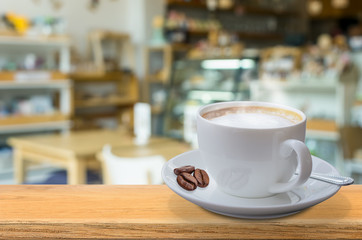 Coffee cup on the table.