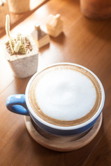 Obraz na płótnie Canvas cappuccino coffee on table
