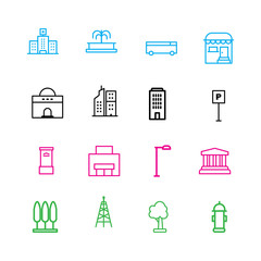 City Appliance icon set on white background