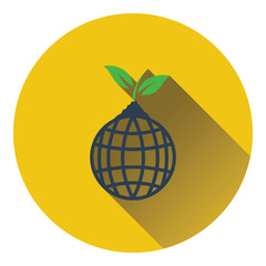 Planet with sprout icon