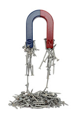 Magnet and nails.