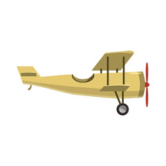 Biplane icon, cartoon style © ylivdesign