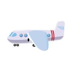 Light airplane icon, cartoon style
