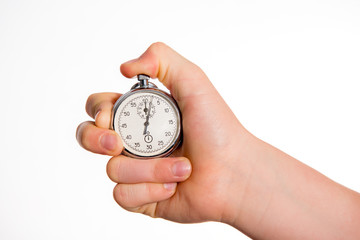 hand with stopp watch