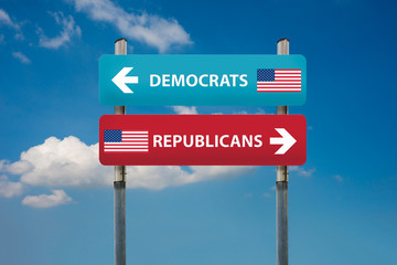 democrat and republican concepts in american election