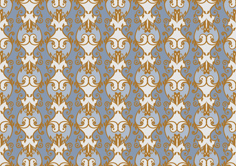 Seamless floral pattern in vintage style.